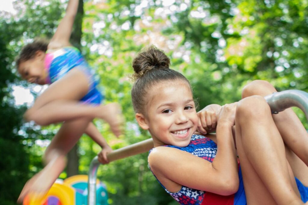 kids doing gymnastics