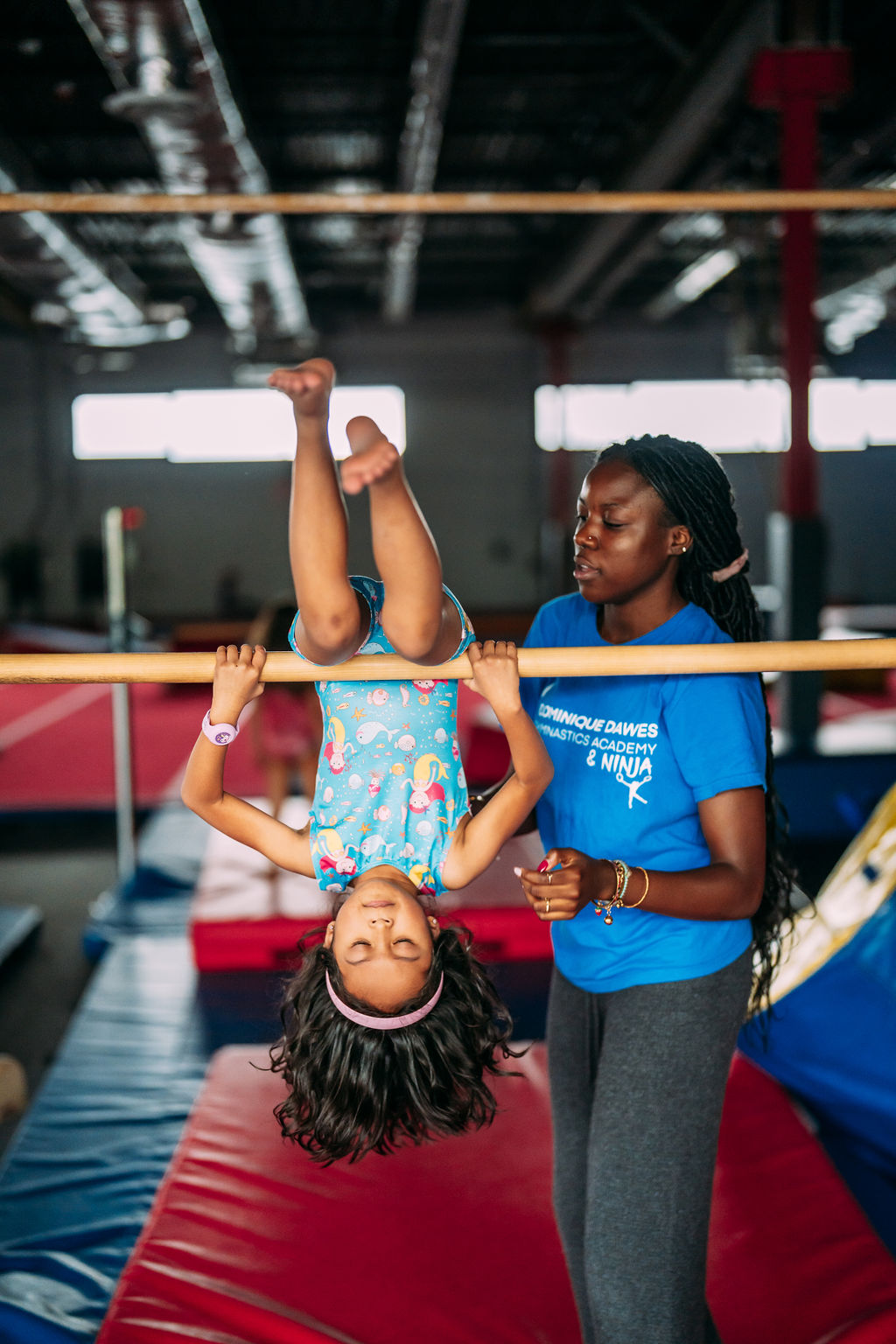 gymnast and the coach