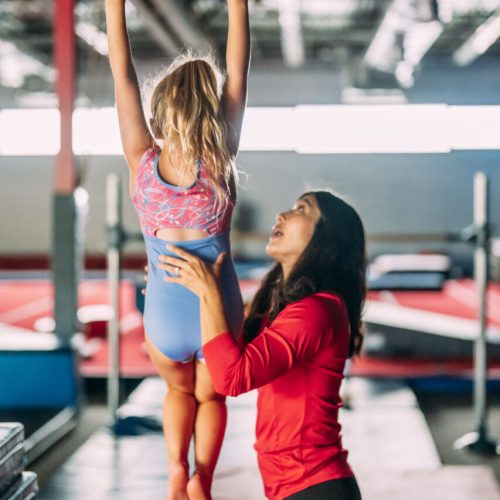 gymnast and the coach